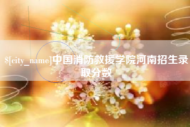 荆州中国消防救援学院河南招生录取分数