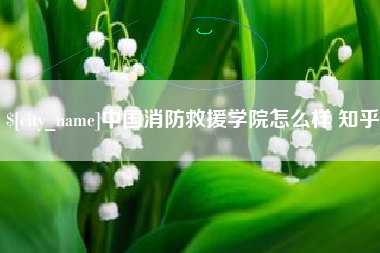 荆州中国消防救援学院怎么样 知乎