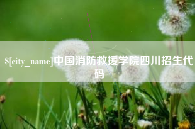 荆州中国消防救援学院四川招生代码