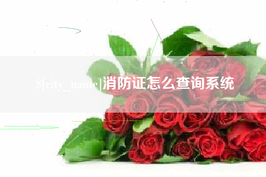荆州消防证怎么查询系统