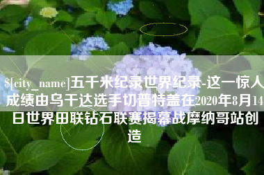 荆州五千米纪录世界纪录-这一惊人成绩由乌干达选手切普特盖在2020年8月14日世界田联钻石联赛揭幕战摩纳哥站创造