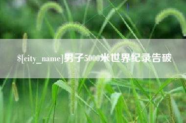 荆州男子5000米世界纪录告破