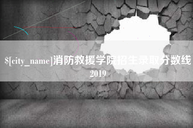 荆州消防救援学院招生录取分数线2019