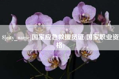荆州国家应急救援员证(国家职业资格)