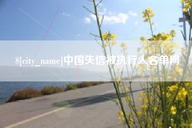 荆州中国失信被执行人名单网