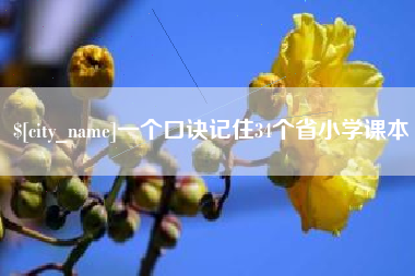 荆州一个口诀记住34个省小学课本