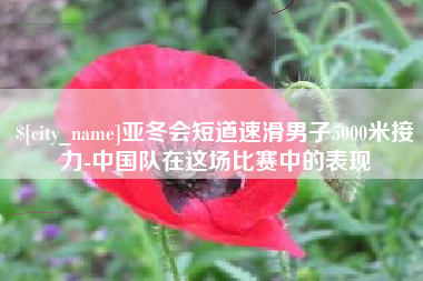 荆州亚冬会短道速滑男子5000米接力-中国队在这场比赛中的表现