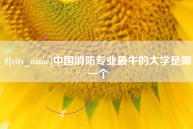 荆州中国消防专业最牛的大学是哪一个
