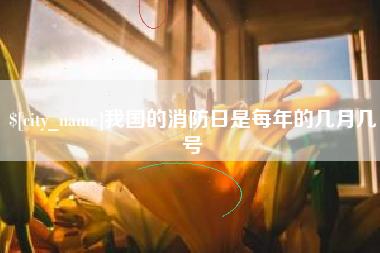 荆州我国的消防日是每年的几月几号