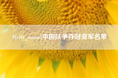 荆州中国队争夺冠亚军名单