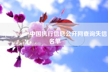 荆州中国执行信息公开网查询失信名单