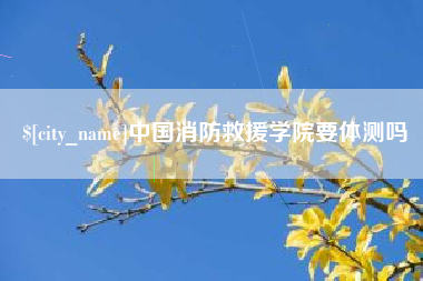 荆州中国消防救援学院要体测吗