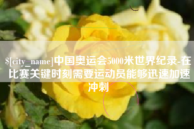 荆州中国奥运会5000米世界纪录-在比赛关键时刻需要运动员能够迅速加速冲刺