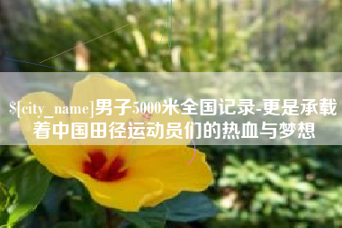 荆州男子5000米全国记录-更是承载着中国田径运动员们的热血与梦想