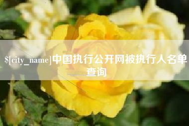 荆州中国执行公开网被执行人名单查询