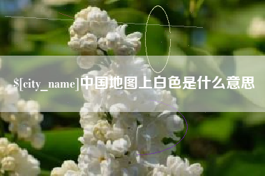荆州中国地图上白色是什么意思