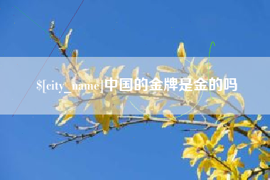 荆州中国的金牌是金的吗