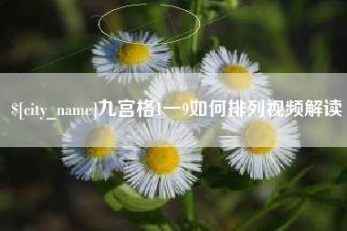 荆州九宫格1一9如何排列视频解读