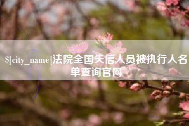 荆州法院全国失信人员被执行人名单查询官网