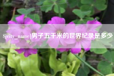 荆州男子五千米的世界纪录是多少