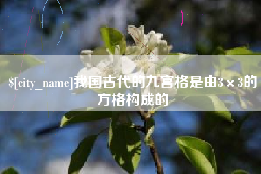 荆州我国古代的九宫格是由3×3的方格构成的