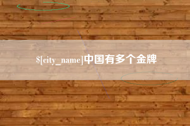 荆州中国有多个金牌