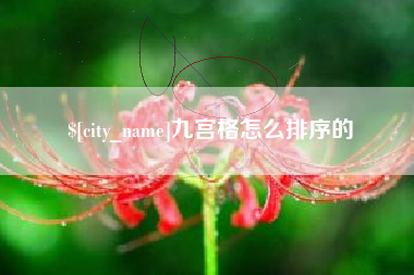 荆州九宫格怎么排序的