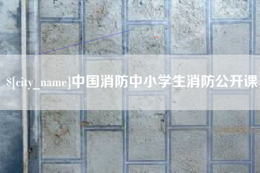 荆州中国消防中小学生消防公开课