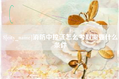 荆州消防中控证怎么考取需要什么条件