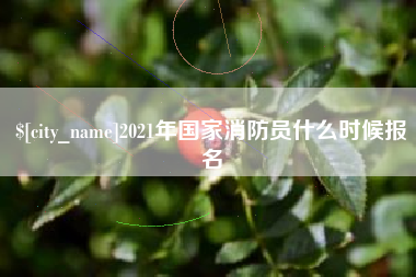 荆州2021年国家消防员什么时候报名