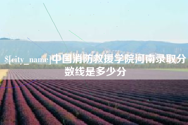 荆州中国消防救援学院河南录取分数线是多少分