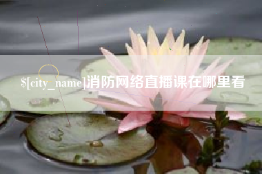 荆州消防网络直播课在哪里看