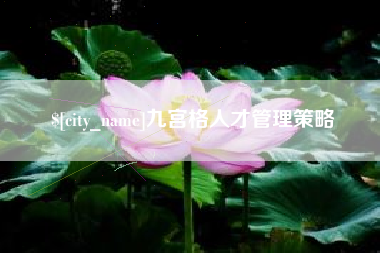 荆州九宫格人才管理策略