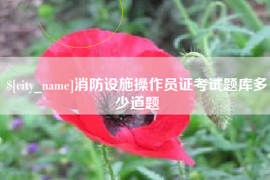 荆州消防设施操作员证考试题库多少道题