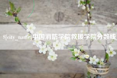 荆州中国消防学院救援学院分数线